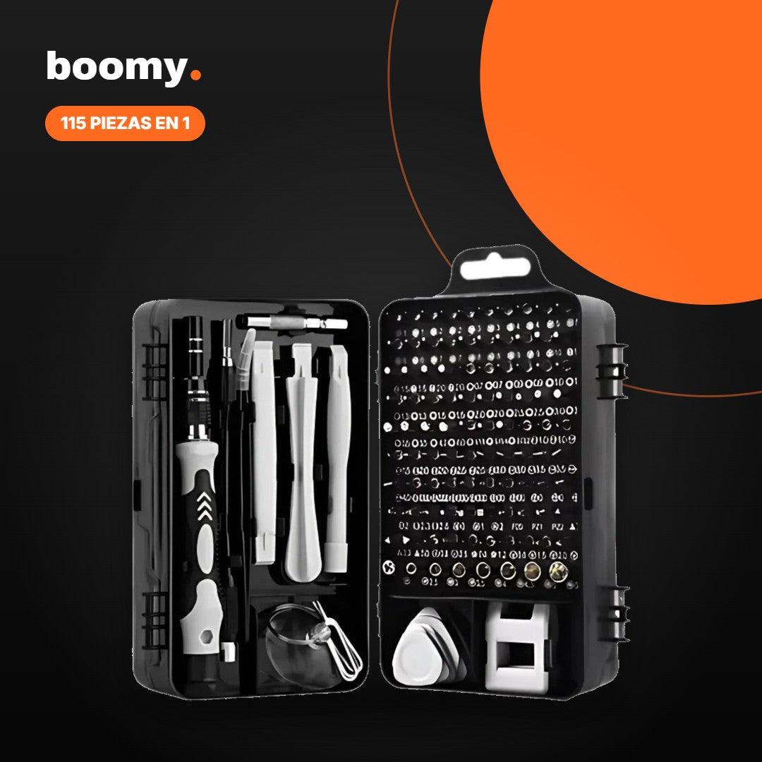 Kit Destornilladores de Precisión 115 en 1 con Estuche