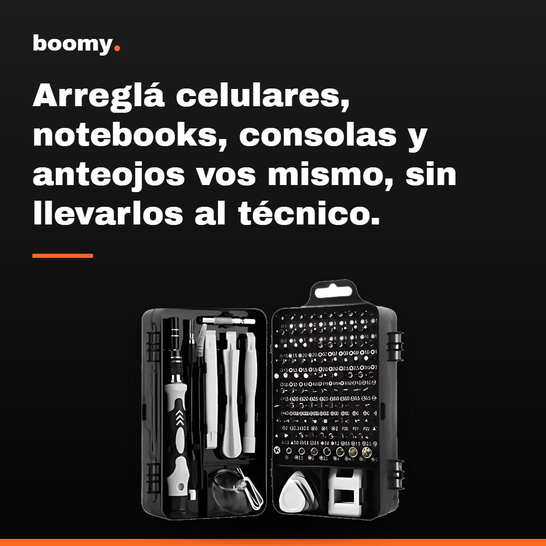 Kit Destornilladores de Precisión 115 en 1 con Estuche