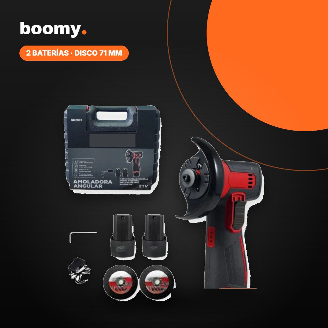 Mini Amoladora Inalámbrica 71mm con 2 Baterías