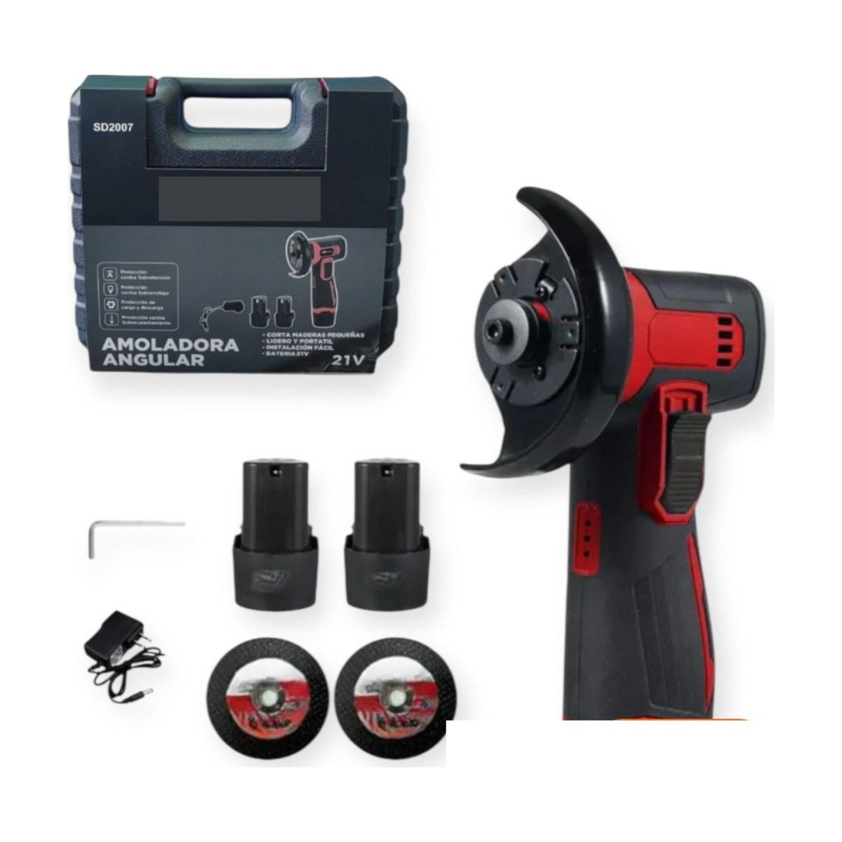 Mini Amoladora Inalámbrica 71mm con 2 Baterías