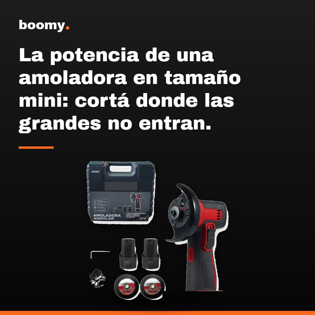 Mini Amoladora Inalámbrica 71mm con 2 Baterías