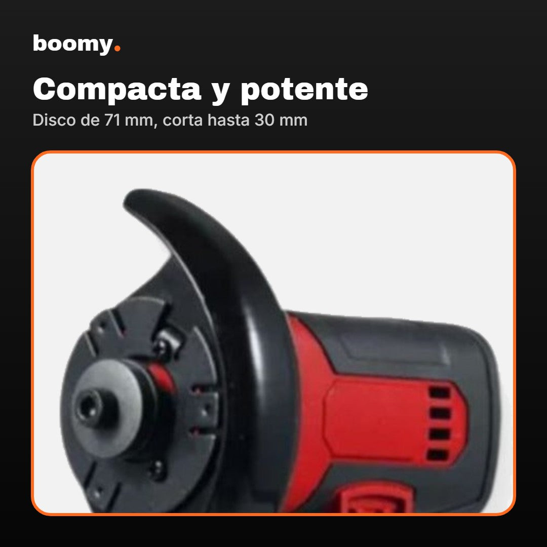 Mini Amoladora Inalámbrica 71mm con 2 Baterías